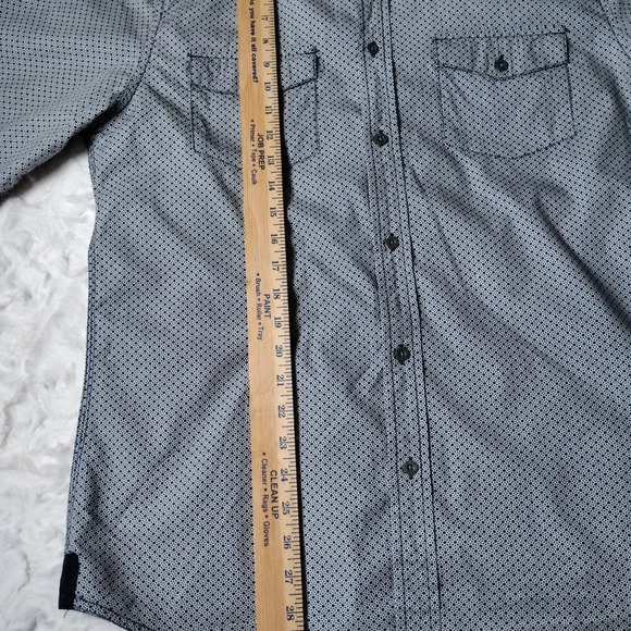 PD&C Navy Blue and White Button Down Shirt, Large - Picture 12 of 12